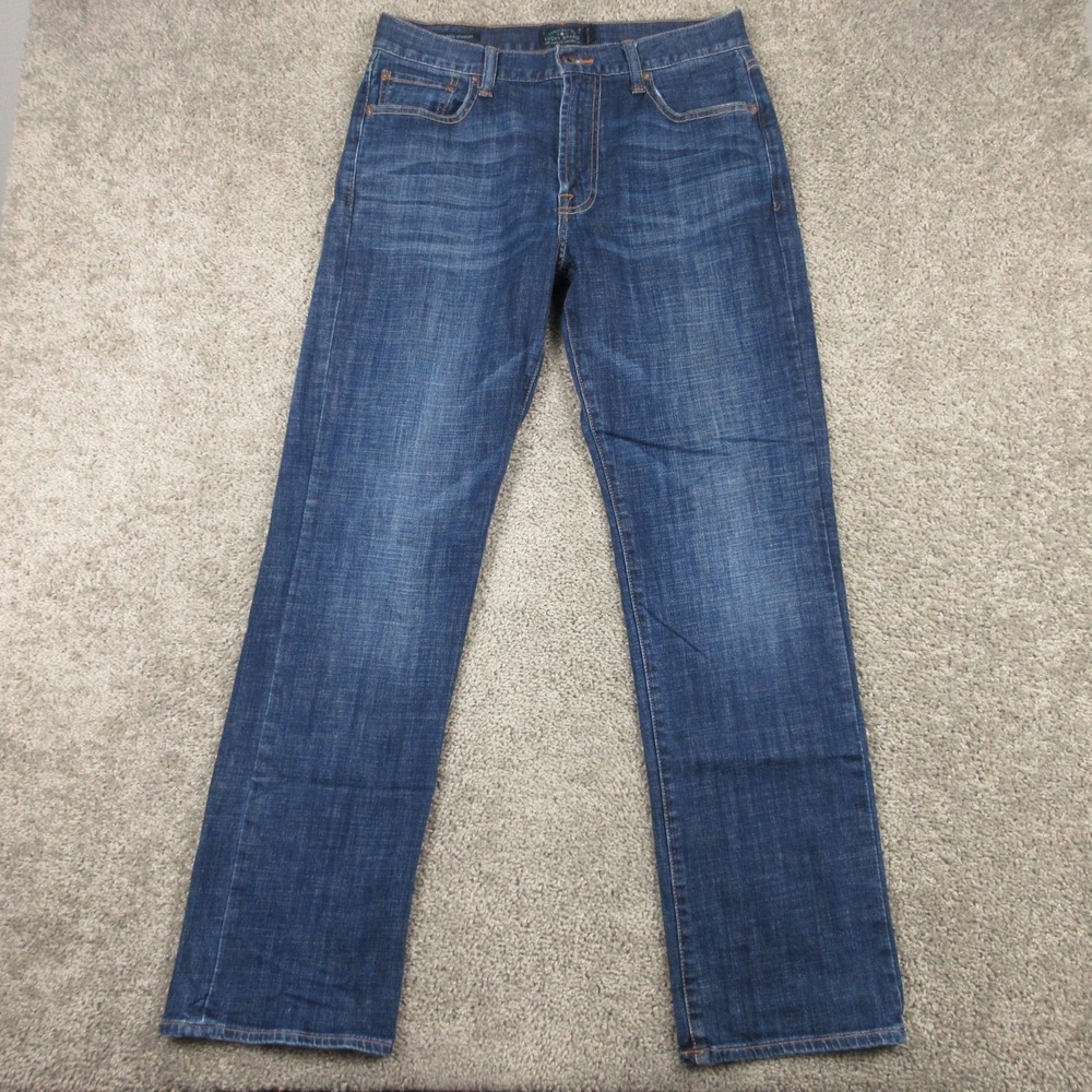 Lucky Brand Jeans Mens 33x34 Blue 181 Relaxed Straight Faded Whisker Denim Pants